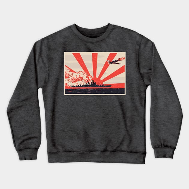 Pearl Harbor Crewneck Sweatshirt by MaybeYesMaybeNo Art.